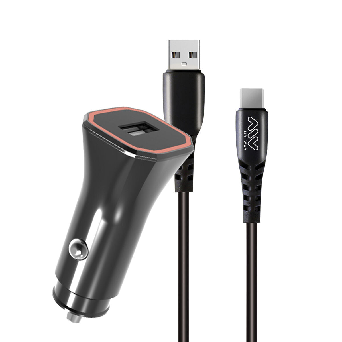 Car Charger Myway 1,2 m Black-0