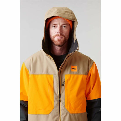 Ski Jacket Picture Elfyn Light brown Men-7