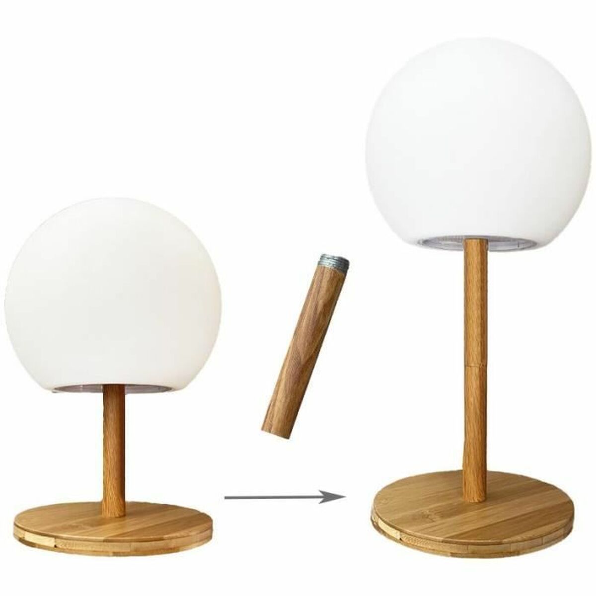 Desk lamp Lumisky Luny Brown 1,2 w Bamboo-1