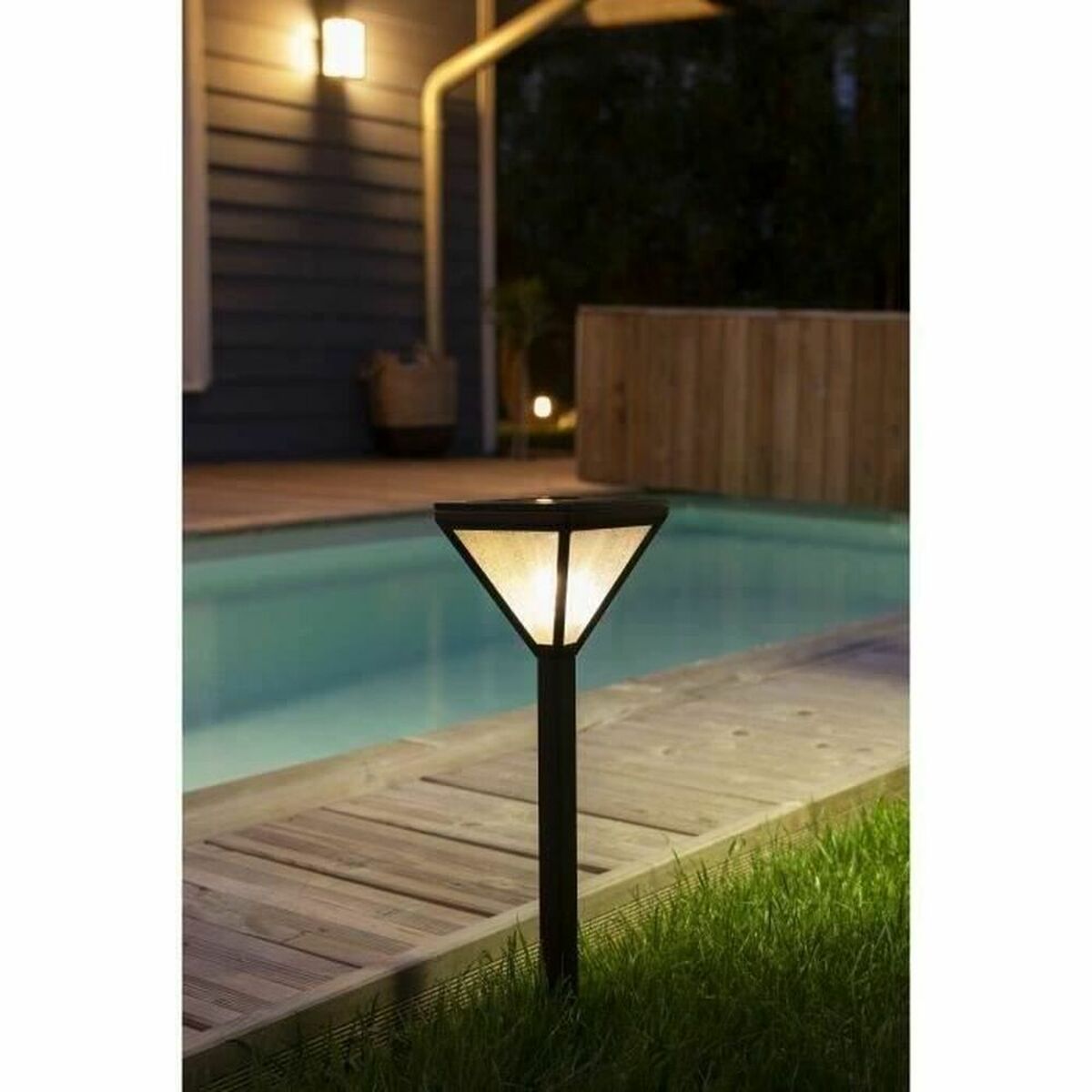 Solar lamp Galix 25 lm Black Stainless steel-2