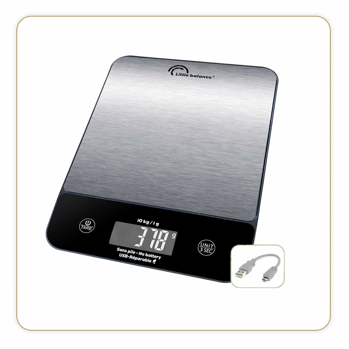kitchen scale Little Balance 10 kg Silver 23,8 x 17,3 cm-5