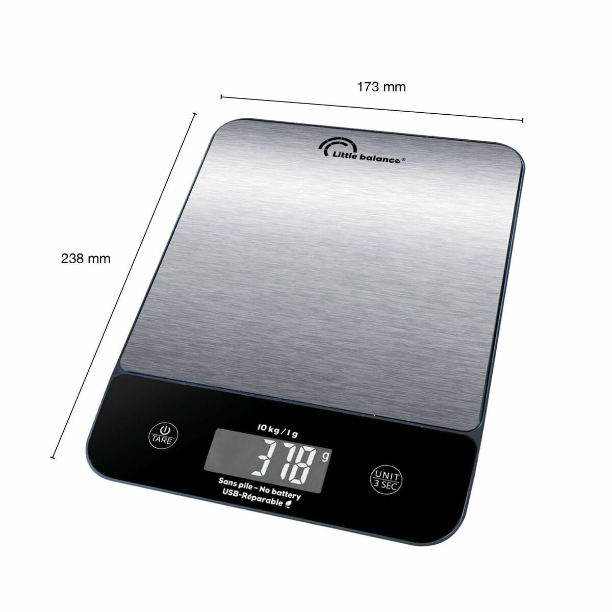kitchen scale Little Balance 10 kg Silver 23,8 x 17,3 cm-4