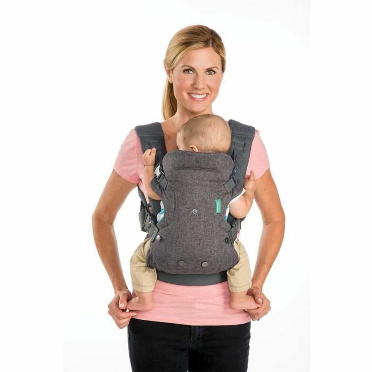 Baby Carrier Backpack Infantino Flip Ergo Grey + 0 Months-4