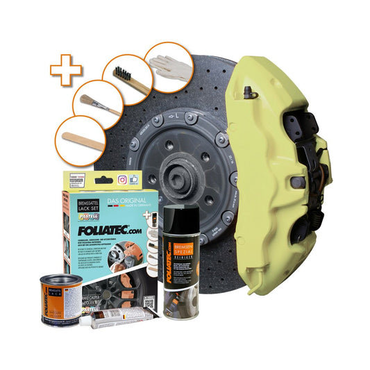 Painting set Foliatec FO2221 Brake Calipers Vanilla Yellow-0