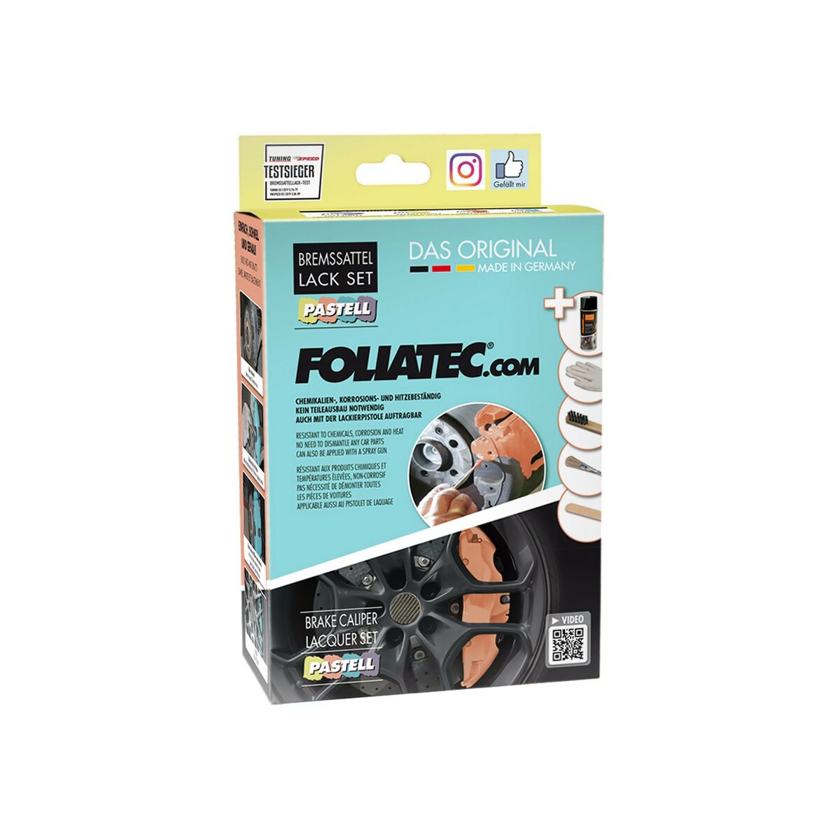 Painting set Foliatec FO2221 Brake Calipers Vanilla Yellow-3