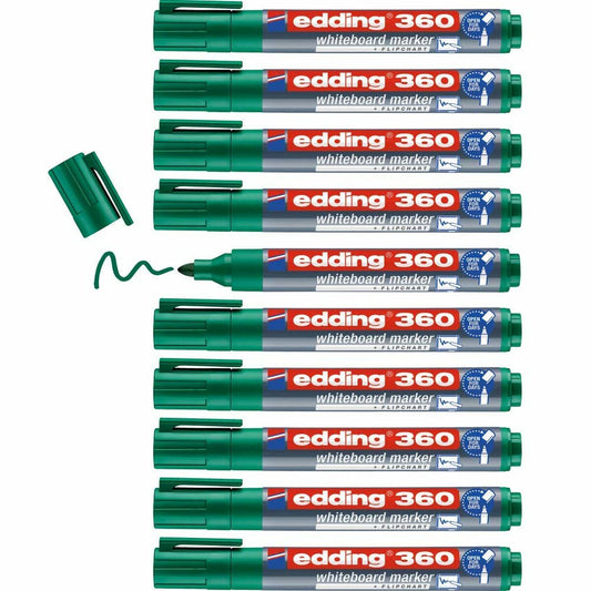 Whiteboard marker Edding 360 Rechargeable Green (10 Units)-1