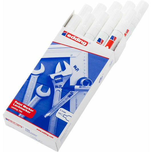 Permanent marker Edding 750  White (10 Units)-1