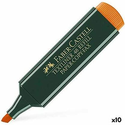 Highlighter Faber-Castell TEXTLINER 48 Orange (10 Units)-0