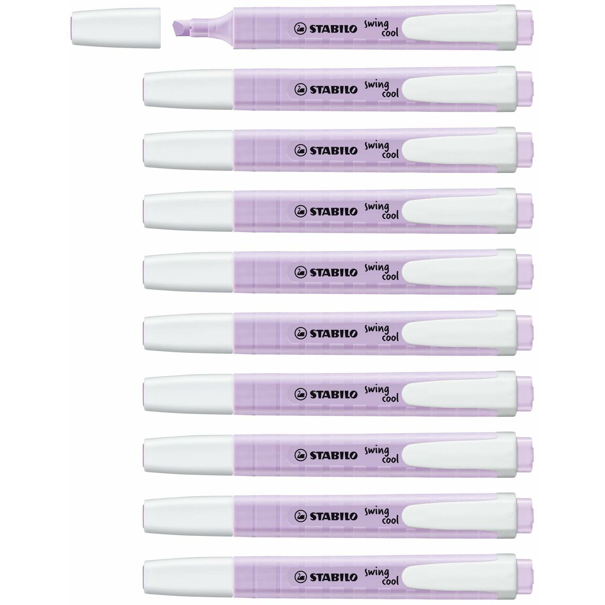 Fluorescent Marker Set Stabilo Swing Cool Violet 10 Pieces-0