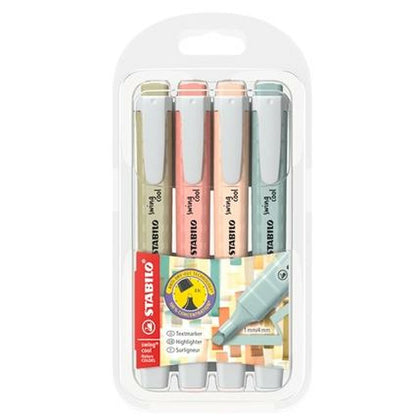 Fluorescent Marker Set Stabilo SWING COOL NATURECOLORS Multicolour 4 Pieces (5 Units)-1