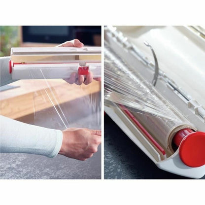 Toilet-roll holder, kitchen-roll holder Leifheit White Cardboard Plastic Film-5
