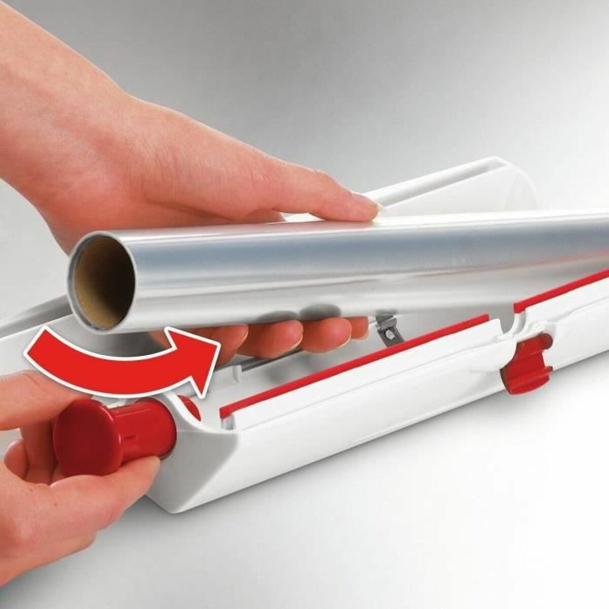 Toilet-roll holder, kitchen-roll holder Leifheit White Cardboard Plastic Film-2