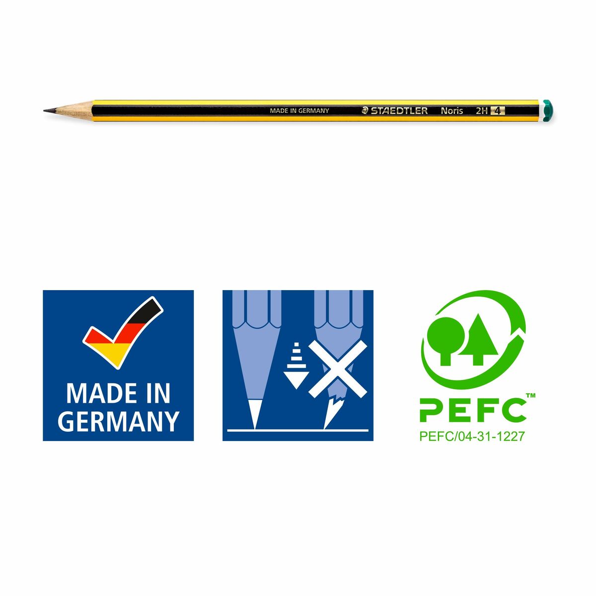 Pencil Staedtler Noris 120-4 Hexagonal 2H (12 Units)-2