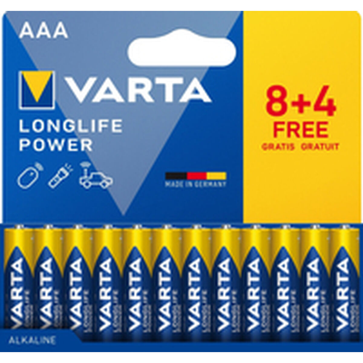 Batteries Varta longlife power 1,5 V AAA LR03 (12 Units)-1