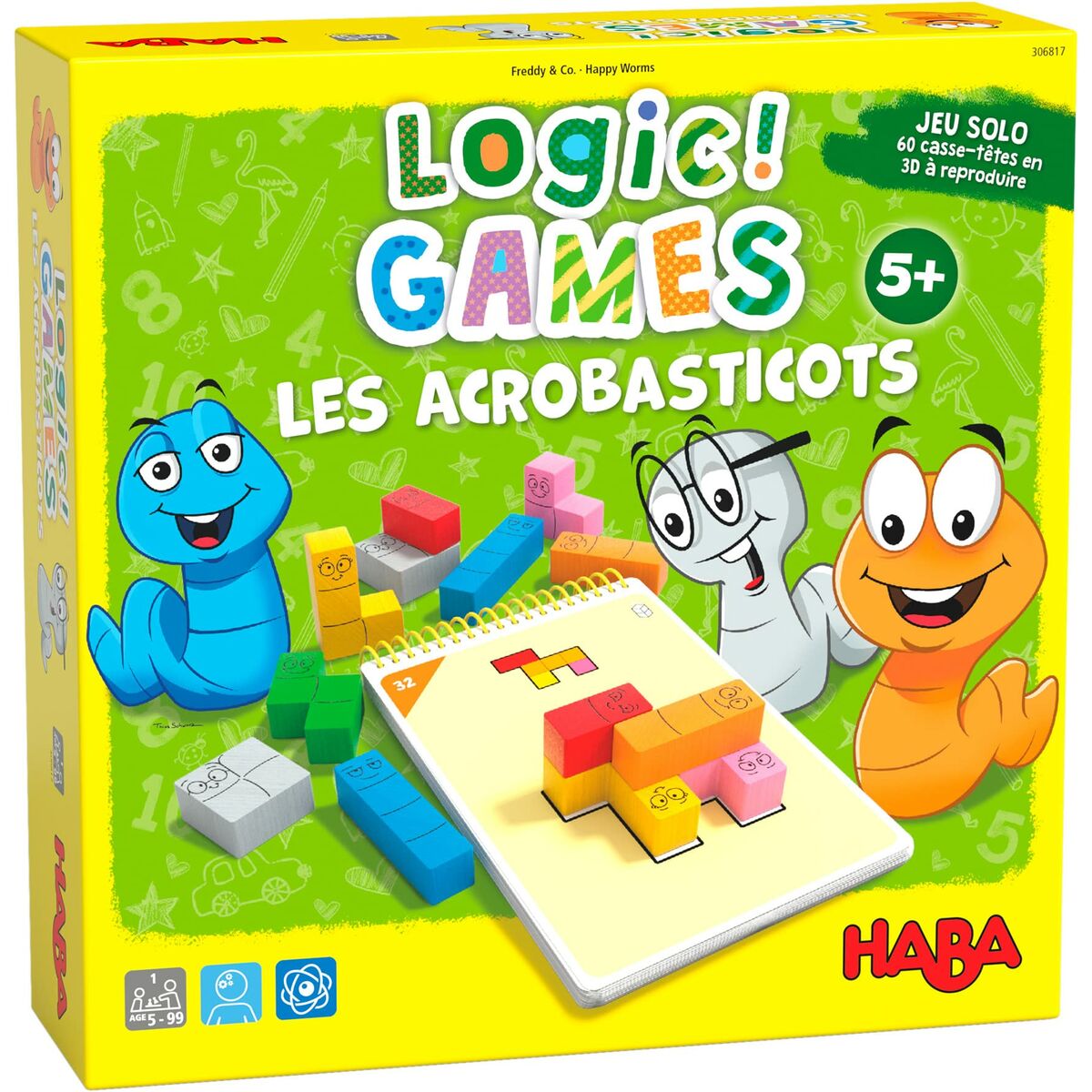 Board game HABA Logic Games - Happy Worms-6