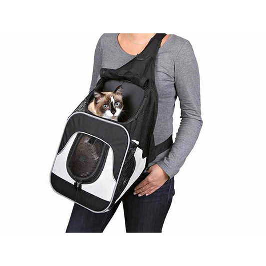 Pet Backpack Trixie Savina Black Grey 30 × 33 × 26 CM-0