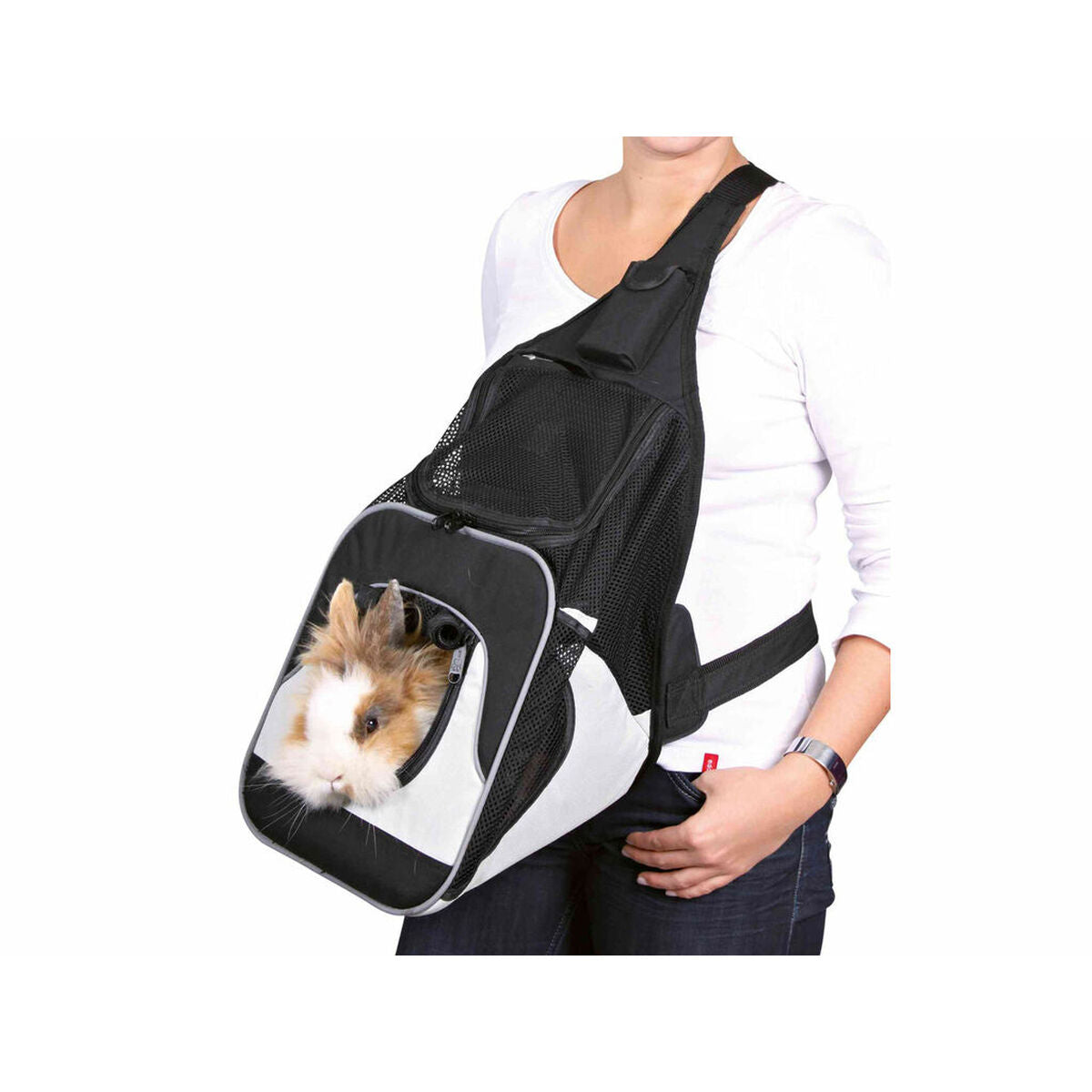 Pet Backpack Trixie Savina Black Grey 30 × 33 × 26 CM-2