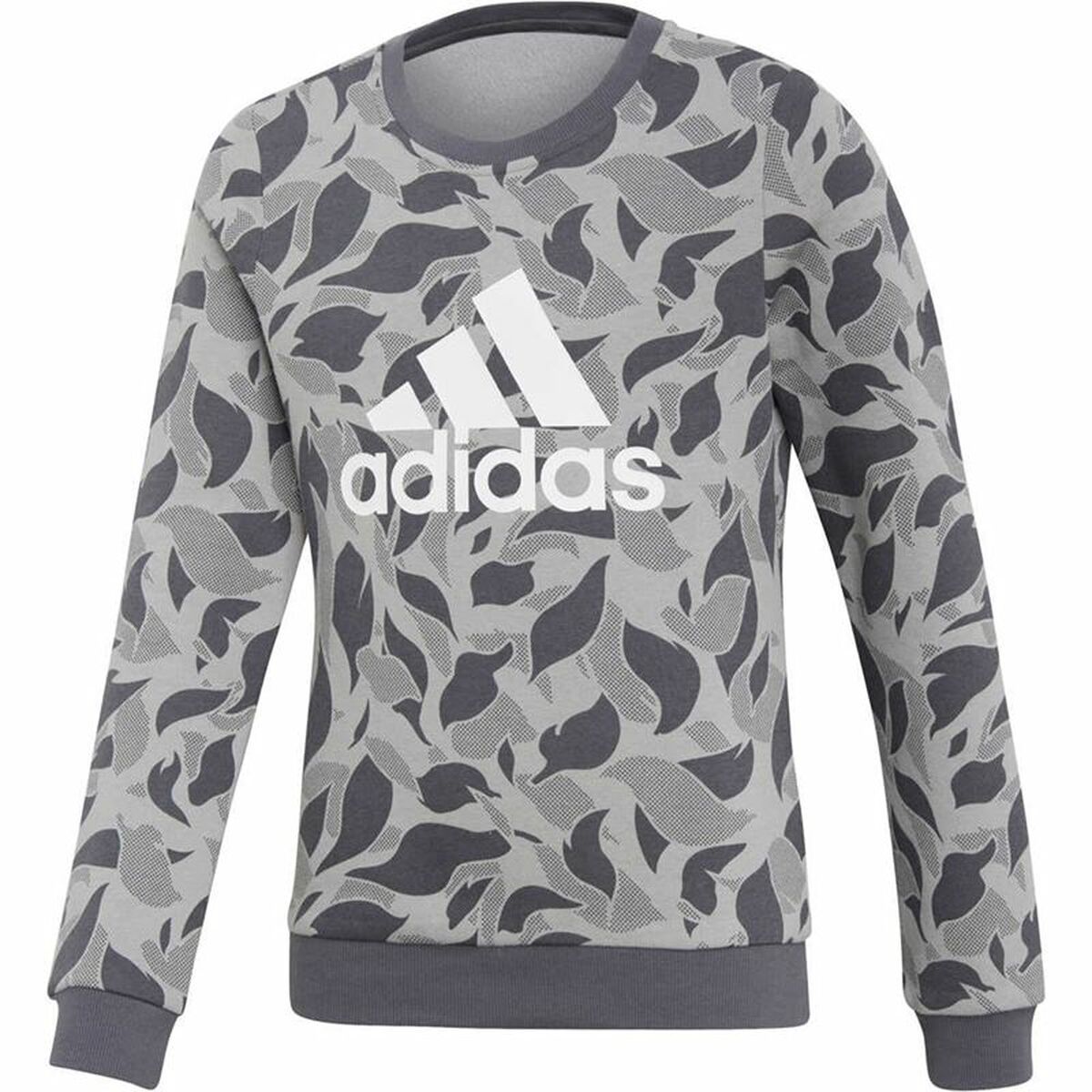 Hoodless Sweatshirt for Girls Adidas ID Crew Grey Light grey-0
