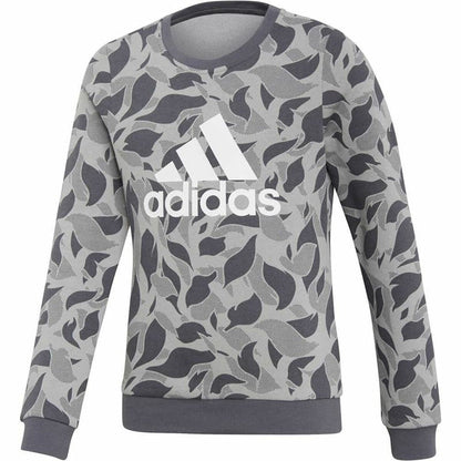 Hoodless Sweatshirt for Girls Adidas ID Crew Grey Light grey-4