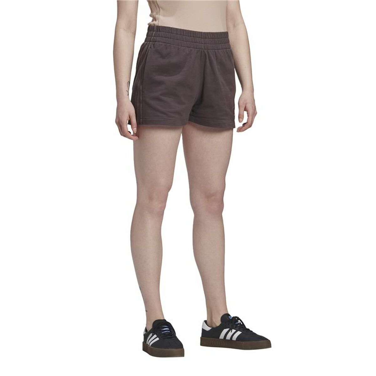 Sports Shorts for Women Adidas Originals 3 stripes Brown-8