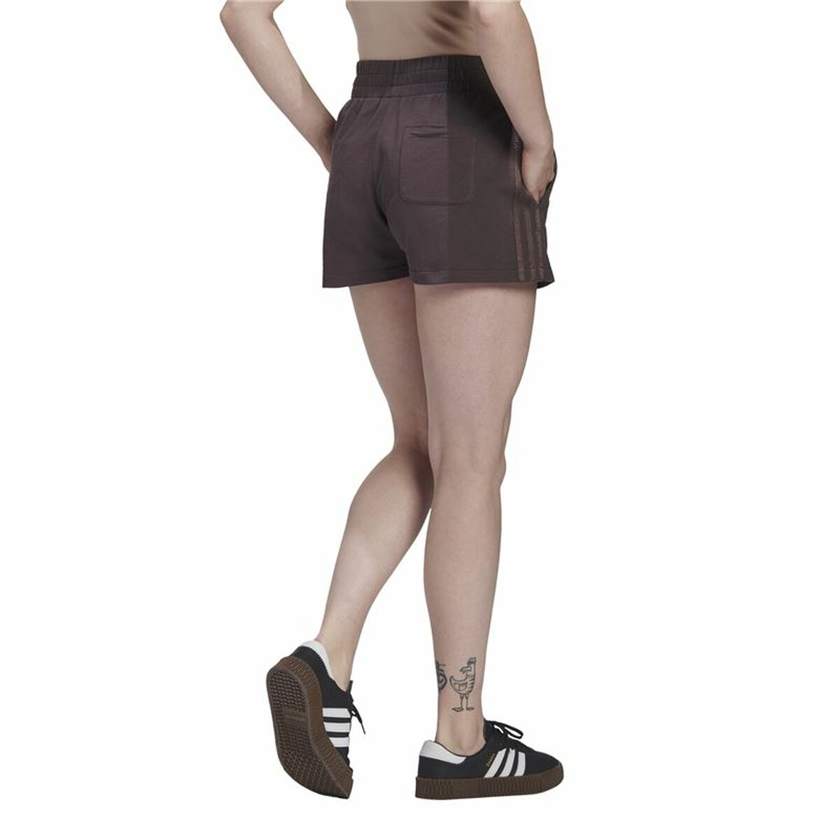 Sports Shorts for Women Adidas Originals 3 stripes Brown-7