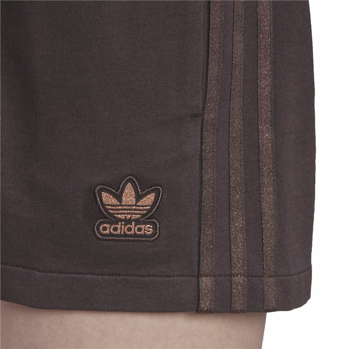 Sports Shorts for Women Adidas Originals 3 stripes Brown-3