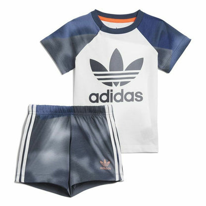 Children's Sports Outfit Adidas Camouflage Print  White-6