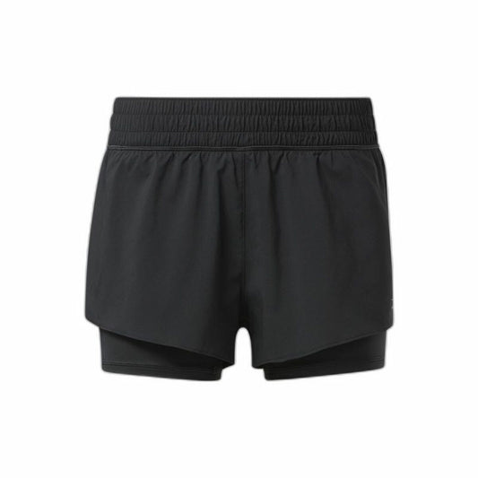 Sports Shorts for Women Reebok Wor Run 2 In 1 Short Black-0