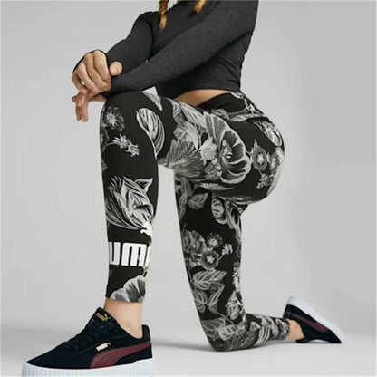 Sport leggings for Women Puma Frozen Flower Black-3