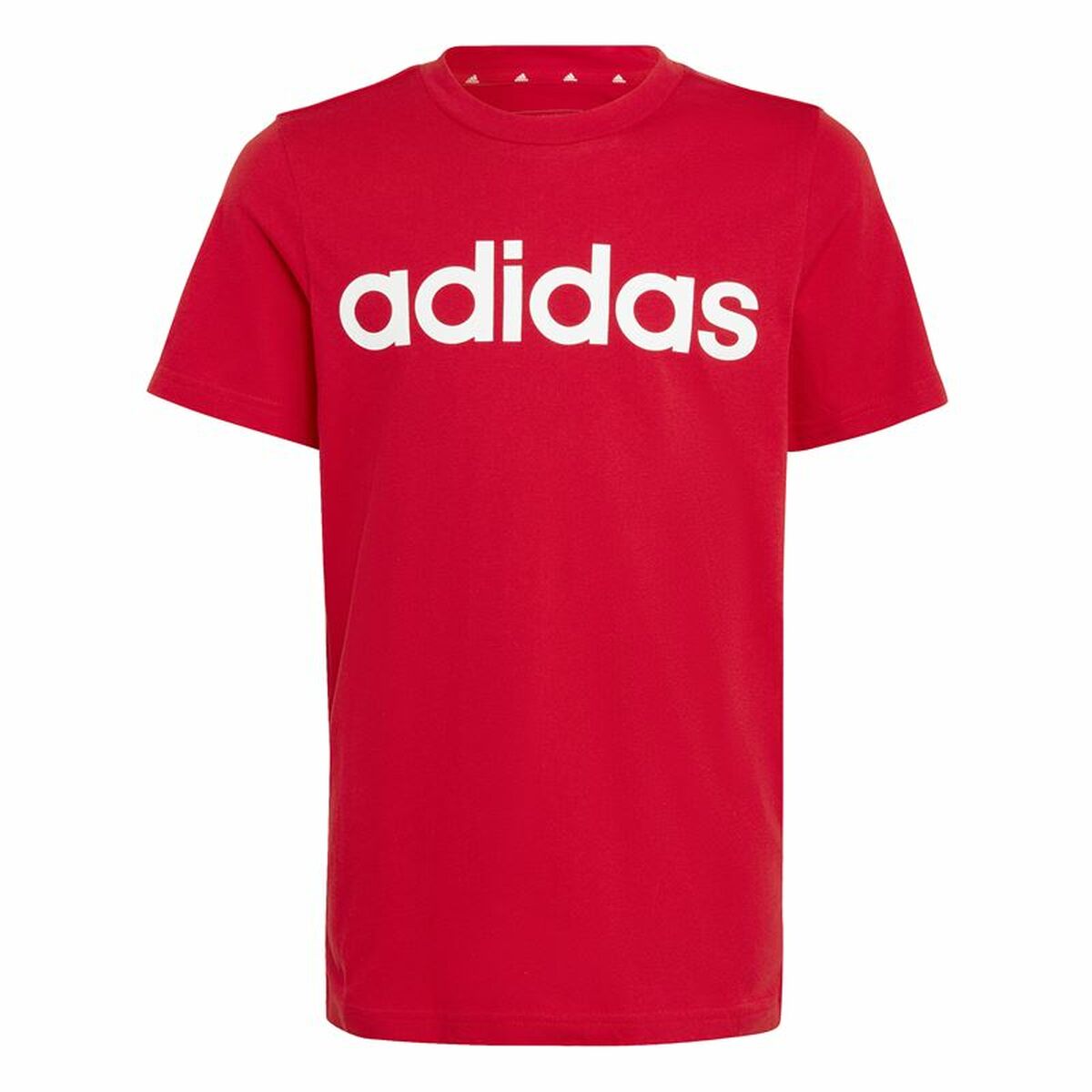 Child's Short Sleeve T-Shirt Adidas Lin Roja-0