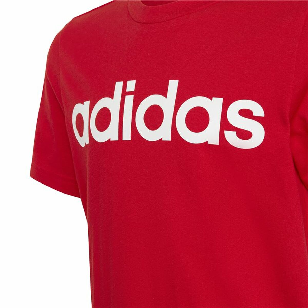 Child's Short Sleeve T-Shirt Adidas Lin Roja-4