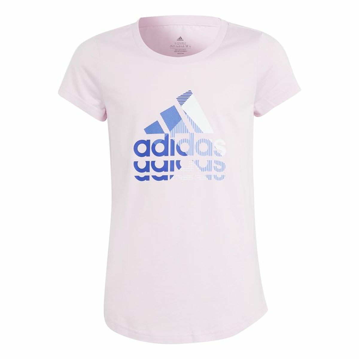 Child's Short Sleeve T-Shirt Adidas Graphic Pink-0