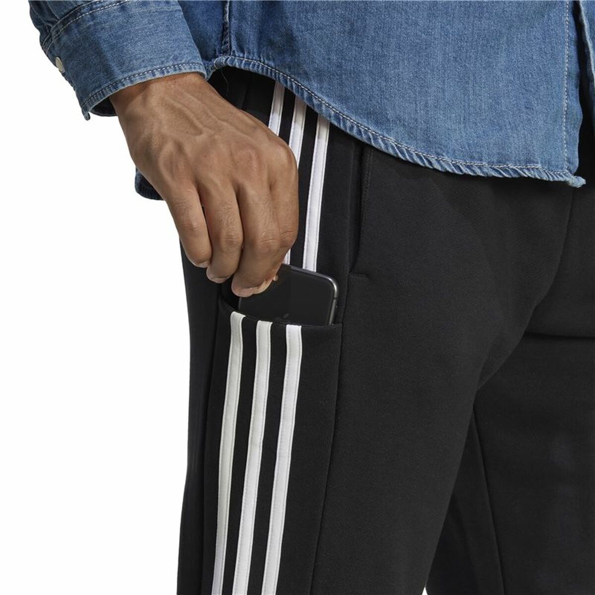Long Sports Trousers Adidas Black Men-5