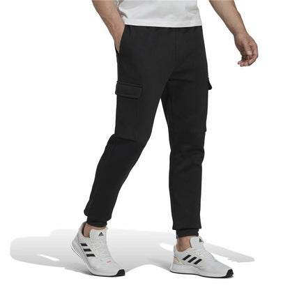 Long Sports Trousers Adidas Essentials Fleece Black Men-6