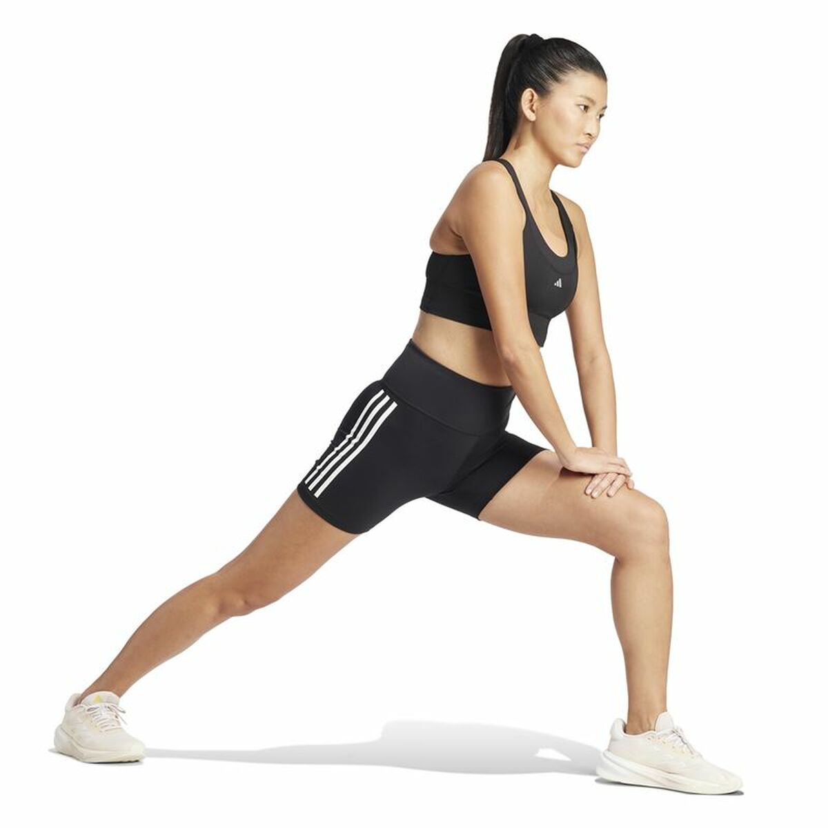 Sport leggings for Women Adidas Dailyrun 3Stripes 5In Black-4