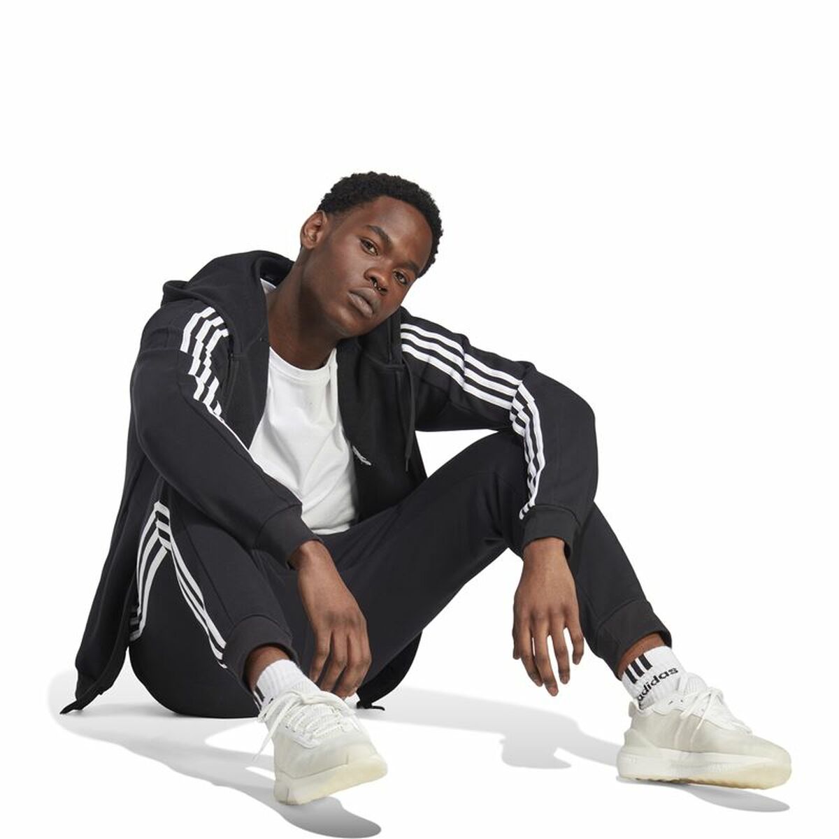 Long Sports Trousers Adidas Black Men-6