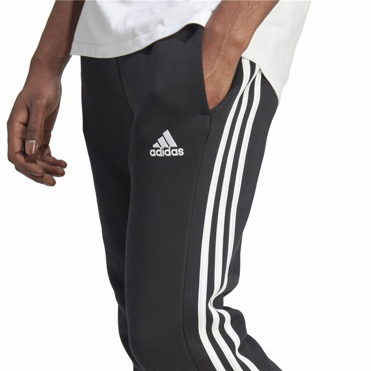 Long Sports Trousers Adidas Black Men-5