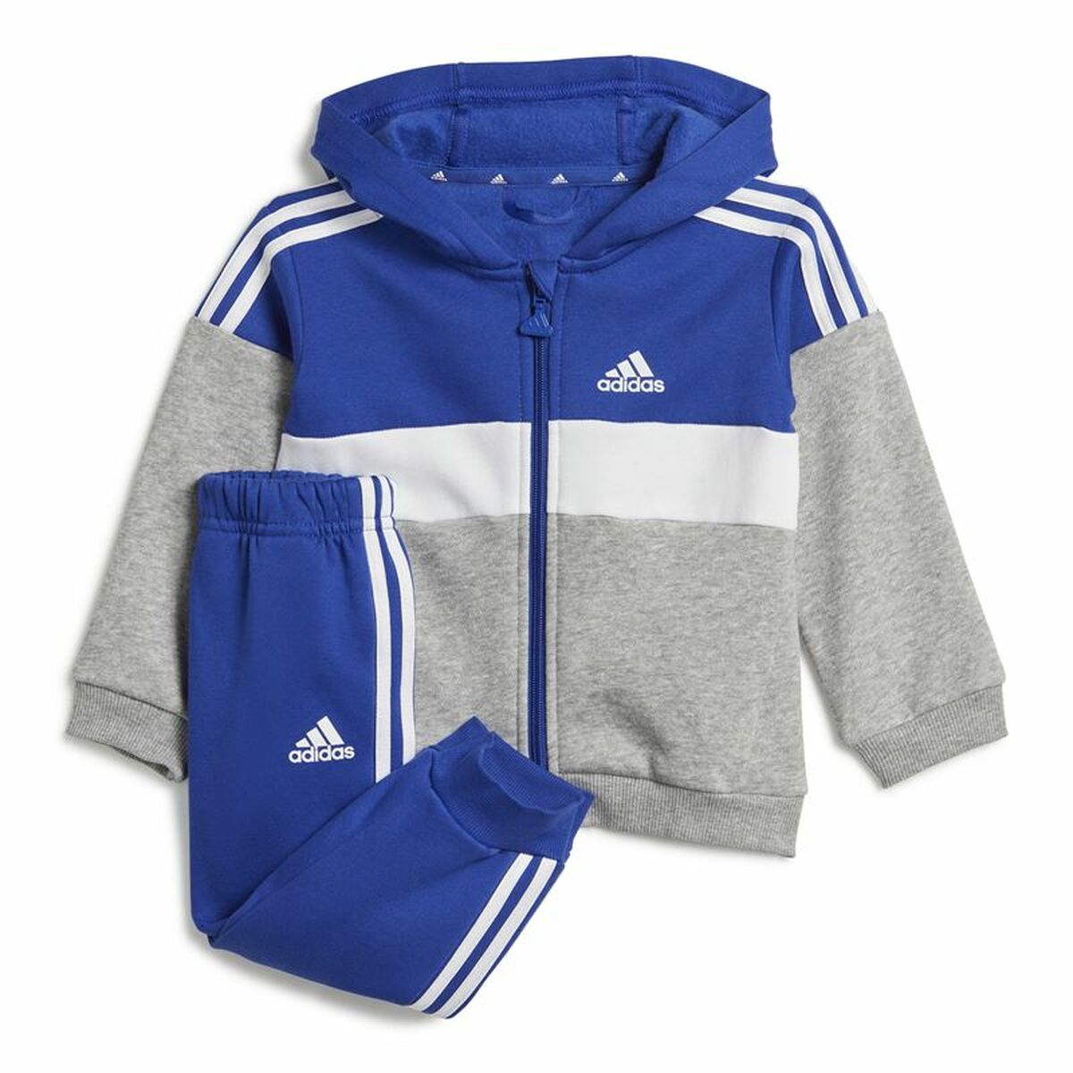 Sports Outfit for Baby Adidas I 3Stripes Tib Fleece Ts Infantil Blue-0