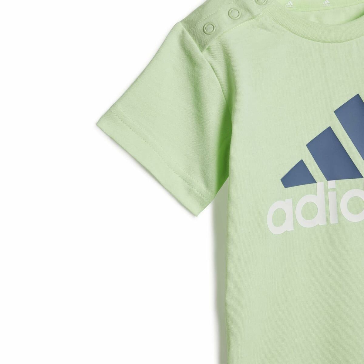 Sports Outfit for Baby Adidas Bl Cotton Set Infantil Blue Light Green-2