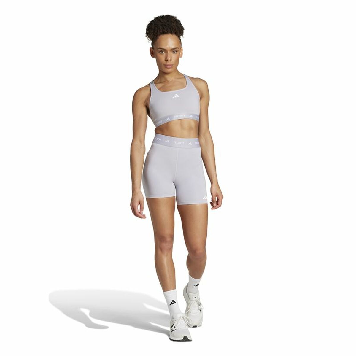Sport leggings for Women Adidas Techfit Short Grey-4