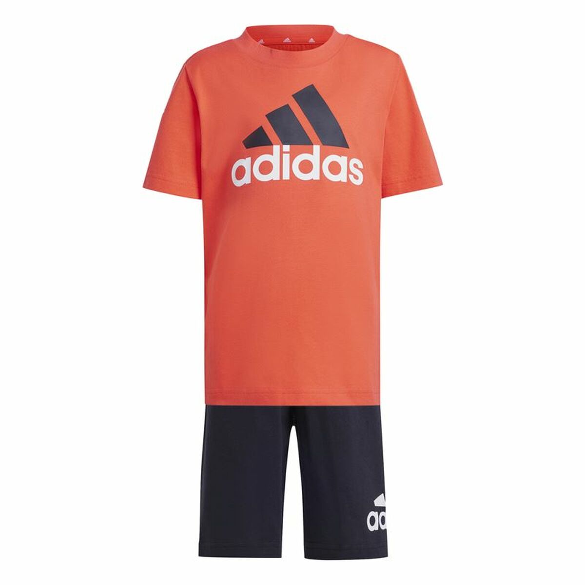 Children's Sports Outfit Adidas Essentials Black Orange-0