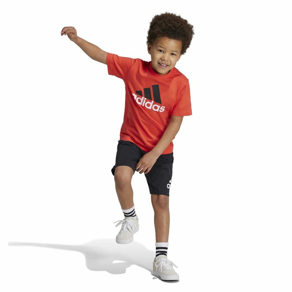 Children's Sports Outfit Adidas Essentials Black Orange-3