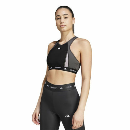 Sports Bra Adidas Techfit  Black-5