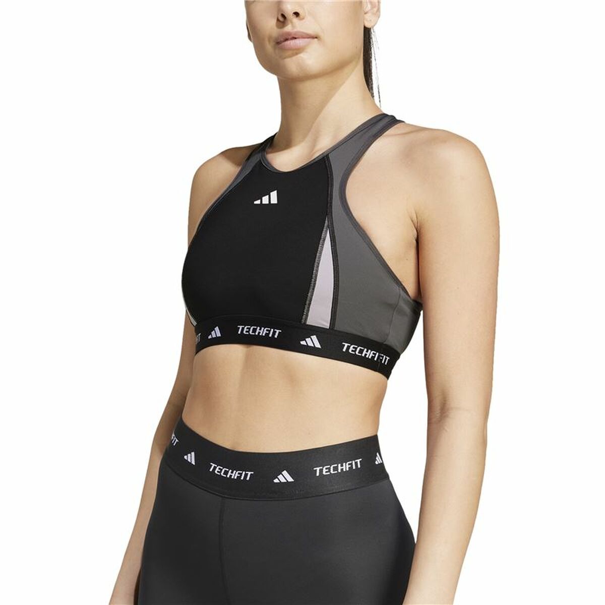 Sports Bra Adidas Techfit  Black-4