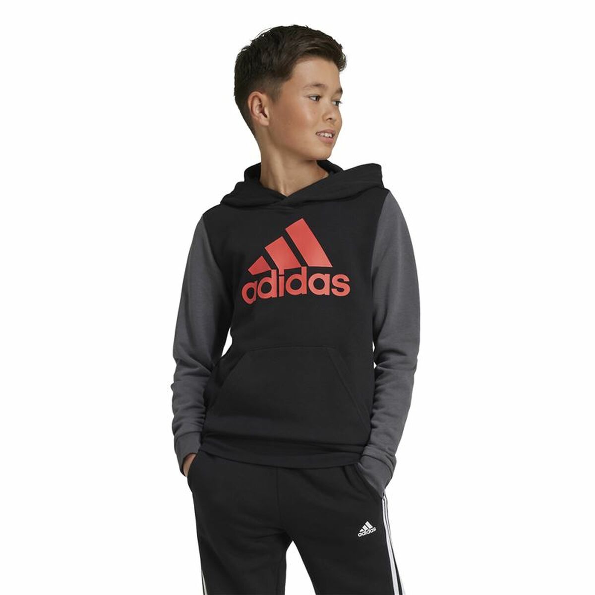 Hooded Sweatshirt for Girls Adidas Essentials Grey-6