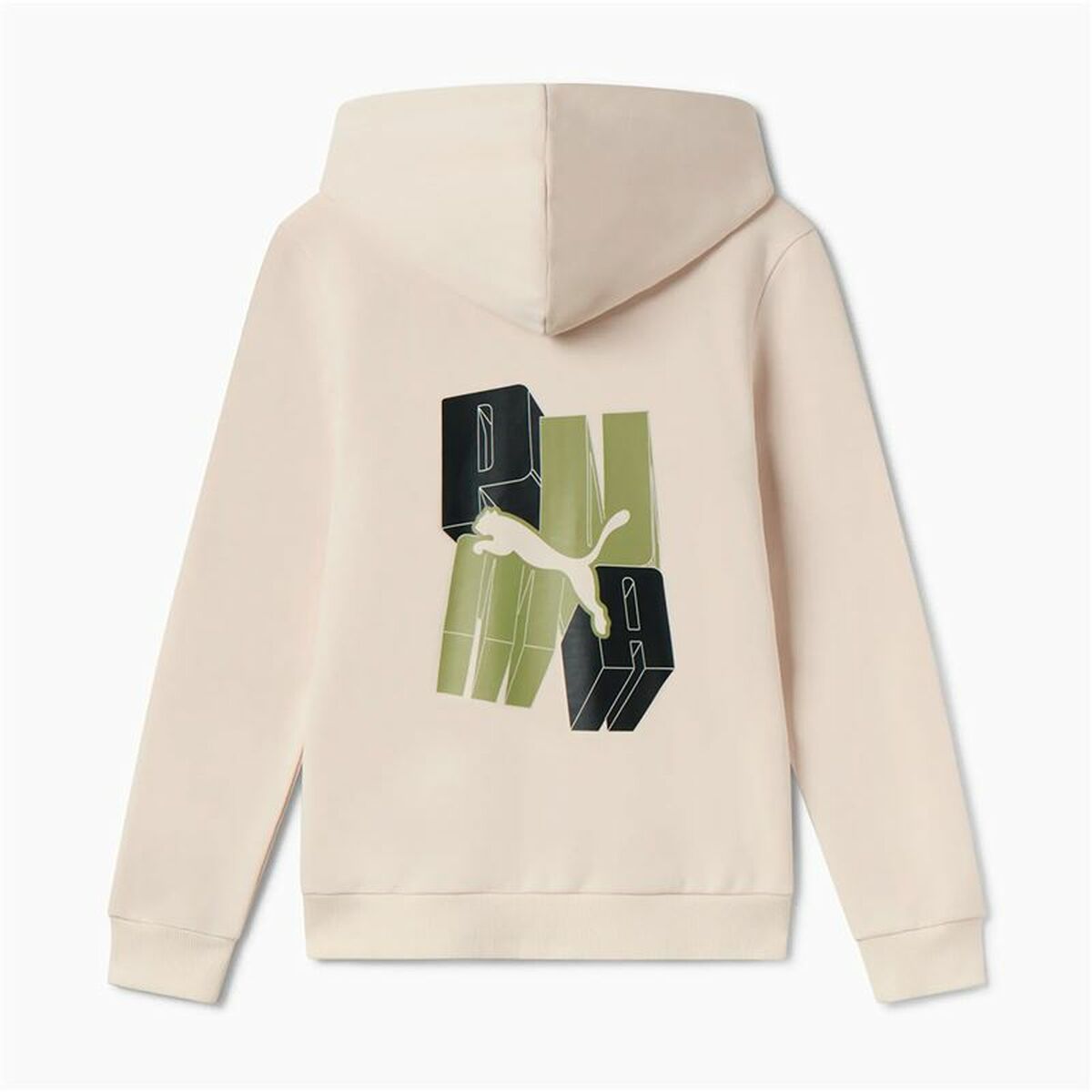 Children's Jacket Puma Essentials+ Graphic Hoodie Fz Beige-1