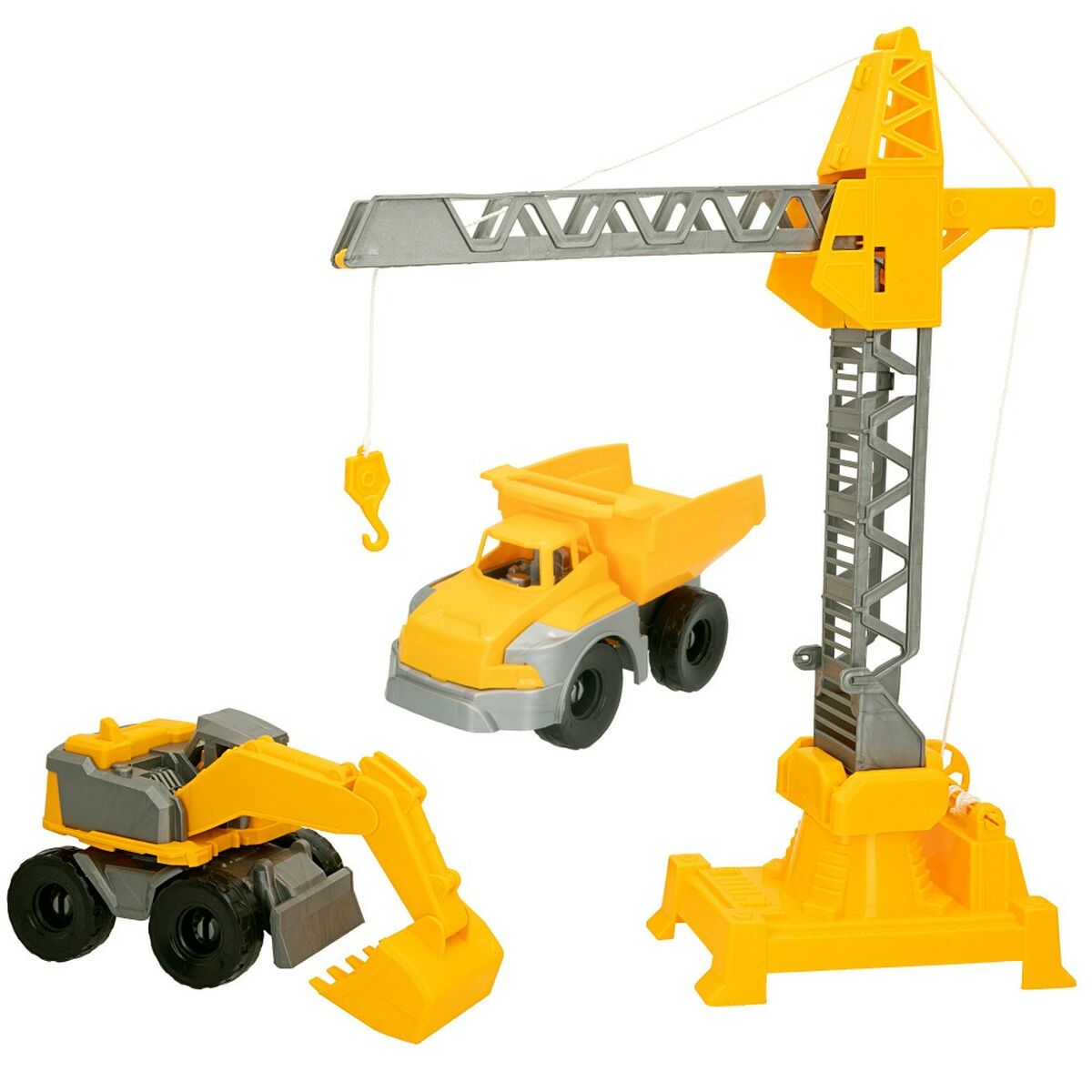 Construction Vehicles Colorbaby 31 x 41 x 9,5 cm (4 Units) 3 Pieces-6