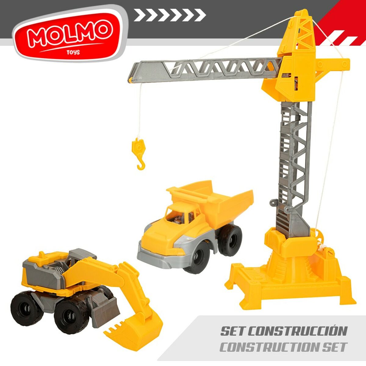 Construction Vehicles Colorbaby 31 x 41 x 9,5 cm (4 Units) 3 Pieces-5