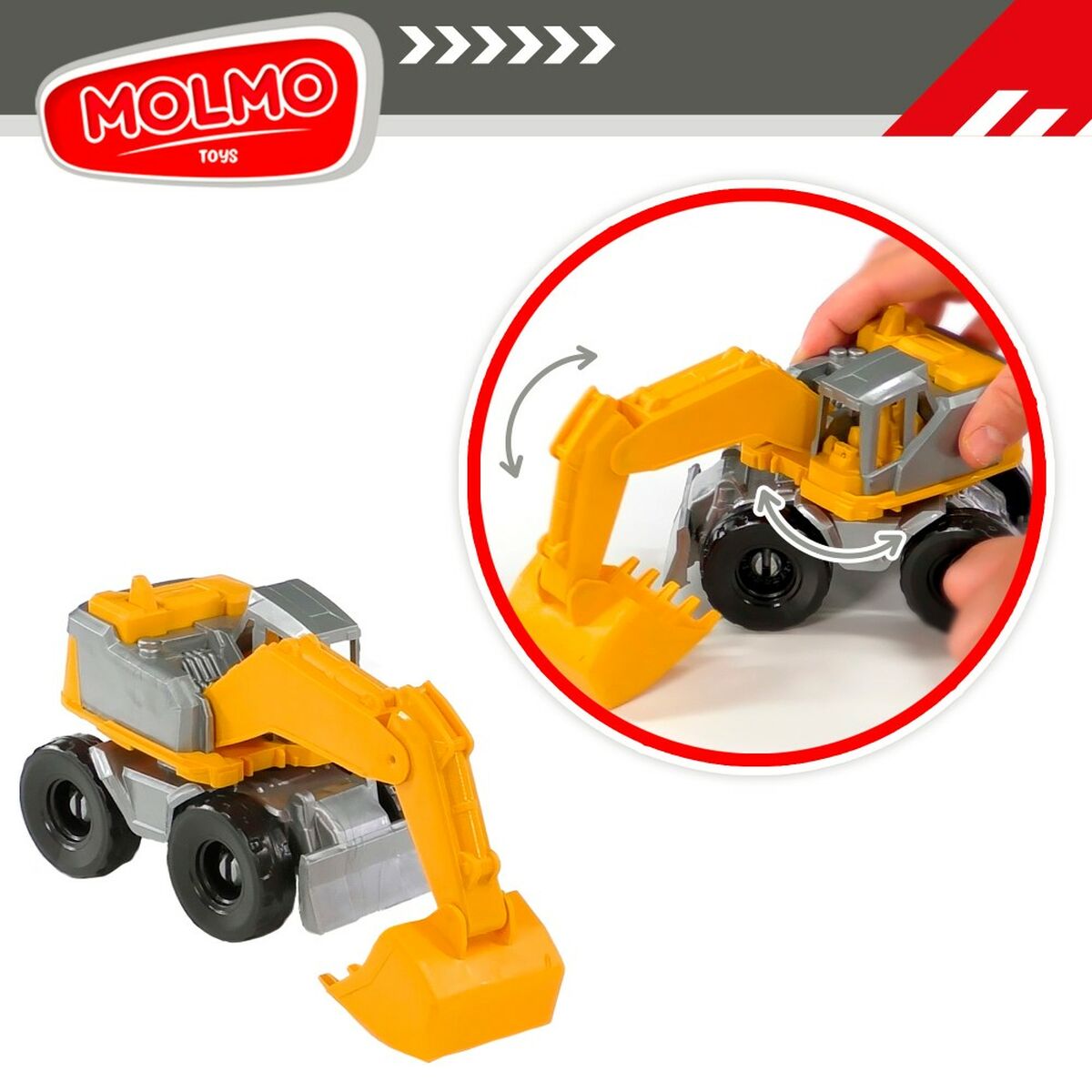 Construction Vehicles Colorbaby 31 x 41 x 9,5 cm (4 Units) 3 Pieces-4
