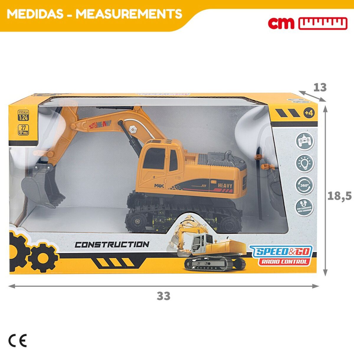 Radio-controlled Digger Speed & Go 1:24 4 Units-1